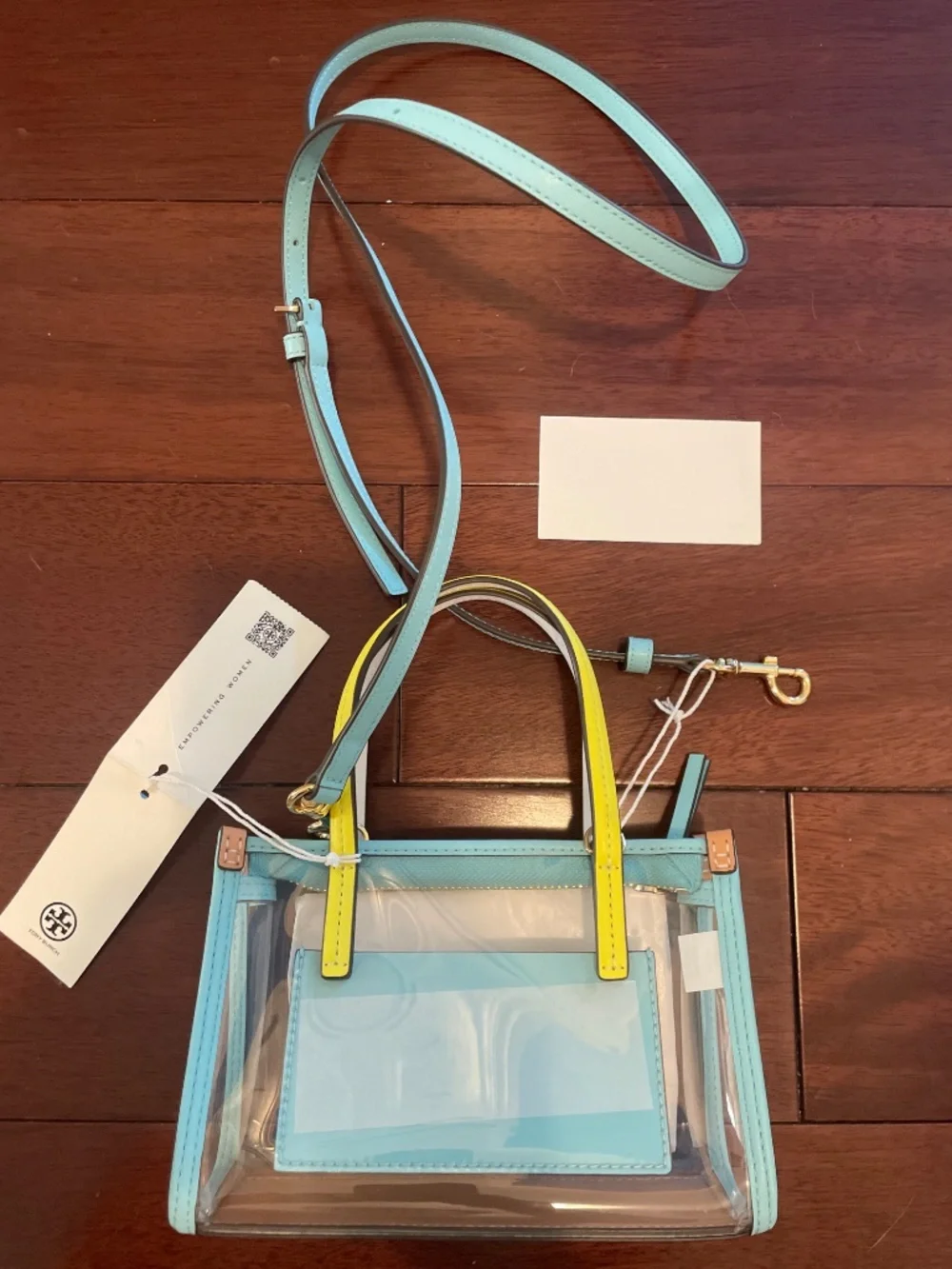 Brand New NWT Tory Burch Blake Clear Mini Tote purse bag TB